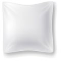 Blank white square pillow. Cushion vector illustration