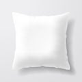 Blank white square pillow