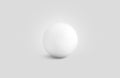 Blank white stress ball mockup front view isolated,