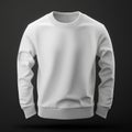 Blank white sweatshirt isolated on black background. 3d rendering Royalty Free Stock Photo