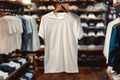 Blank White T-Shirt on Display Royalty Free Stock Photo