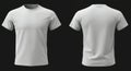 Blank White T-Shirt Mockup: Front and Back Views Royalty Free Stock Photo