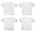 Blank white t-shirts front and back