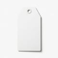 Blank white tag with hole for hanging Royalty Free Stock Photo