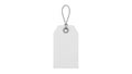 A blank white tag with a string attached, ready for labeling Royalty Free Stock Photo
