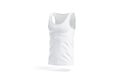 Blank white tank top mock up, side view