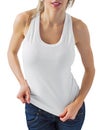 Blank white tank top