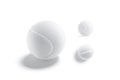 Blank white tennis ball mock up, different views