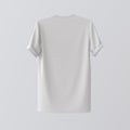 Blank White Textile Tshirt Isolated Center Gray Empty Background.Mockup Highly Detailed Texture Materials.Clear Label