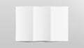 Blank White Three Fold A4 Paper Sheet Royalty Free Stock Photo