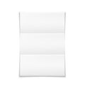 Blank White Three Fold A4 Paper Sheet Royalty Free Stock Photo