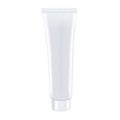 Blank white toothpaste tube isolated on white background. Photorealistic vector