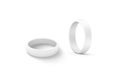 Blank white torus shape mockup set, 3d rendering