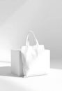 Blank White Tote Bag Mockup Royalty Free Stock Photo
