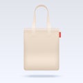 Blank white tote shopping bag vector template Royalty Free Stock Photo