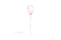 Blank white transparent pear balloon with confetti mockup, front view