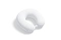 Blank white travel pillow mockup, side view