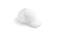 Blank white trucker hat mockup, side view