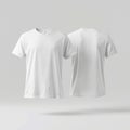 Blank White TShirt Front Back Mockup Apparel Design Presentation Royalty Free Stock Photo