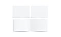 Blank white two folded wide booklet mock up Royalty Free Stock Photo