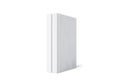 Blank white two hard cover book spine mockup stand isolated