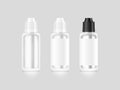 Blank white vape liquid bottle mockup isolated, clipping path, Royalty Free Stock Photo