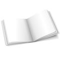 Blank white vector opened book or photo album for Royalty Free Stock Photo