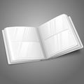 Blank white vector opened photo album for your Royalty Free Stock Photo