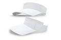 Blank white visor plain hat mockup isolated