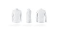 Blank white weared classic mens shirt with sleeve mockup set,