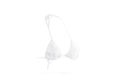 Blank white woman bikini bodice mock up, side view