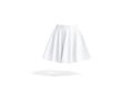 Blank white women mini skirt mockup, front view