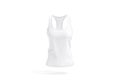 Blank white women racerback tank top mockup, front view Royalty Free Stock Photo