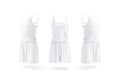 Blank white women romper mockup, front and side view Royalty Free Stock Photo