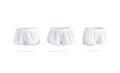 Blank white women shorts mockup, front and side view Royalty Free Stock Photo