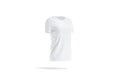 Blank white women t-shirt mock up, side view