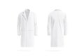 Blank white wool coat mockup, front and back view Royalty Free Stock Photo