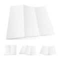 Blank white zigzag folded paper. Royalty Free Stock Photo