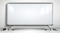Blank whiteboard on gray background, a canvas for ideas, collaboration, and visual communication Royalty Free Stock Photo
