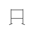 Blank whiteboard line icon