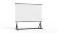 Blank whiteboard on stand isolated on white background Royalty Free Stock Photo