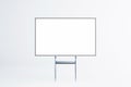 Blank whiteboard on a stand in a modern studio. 3D Rendering Royalty Free Stock Photo