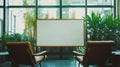 Blank Whiteboard Template in Modern Conference Room Office Royalty Free Stock Photo