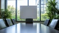Blank Whiteboard Template in Modern Conference Room Office Royalty Free Stock Photo