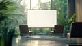 Blank Whiteboard Template in Modern Conference Room Office Royalty Free Stock Photo
