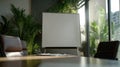 Blank Whiteboard Template in Modern Conference Room Office Royalty Free Stock Photo