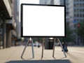 Blank whiteboard on white background Royalty Free Stock Photo