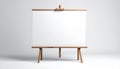 Blank Whiteboard on Wooden Stand Royalty Free Stock Photo