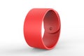Blank Wide Silicone Rubber Slap Bracelet For branding and Mock up. 3d render illustration. Royalty Free Stock Photo