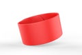 Blank Wide Silicone Rubber Slap Bracelet For branding and Mock up. 3d render illustration. Royalty Free Stock Photo